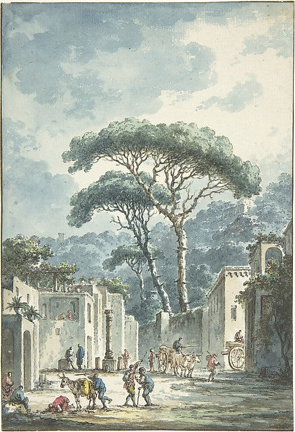 Road Leading to the Grotto of Posillipo 18th cent-Claude Louis, Poster Print Wall Art