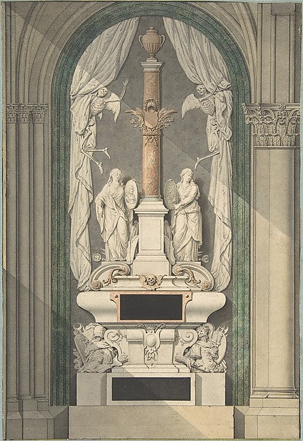 The Castellan Tomb in Saint Germain-des-Prés 1724-Jean Chafour,16x12"(A3) Poster
