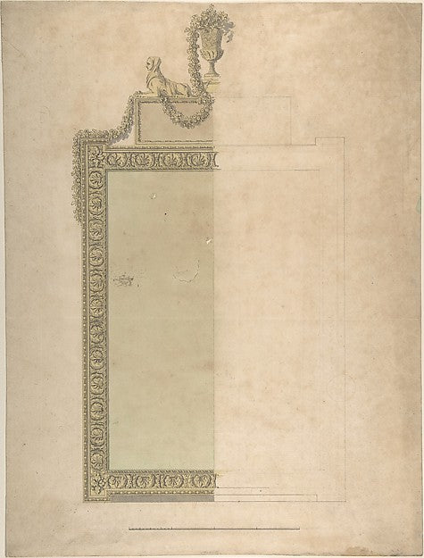 Design for a Pier-glass for Adderbury House Oxfordshire for, Poster Print