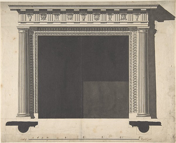Design for a Chimney-piece for the Saloon Milton Park North, Poster Print