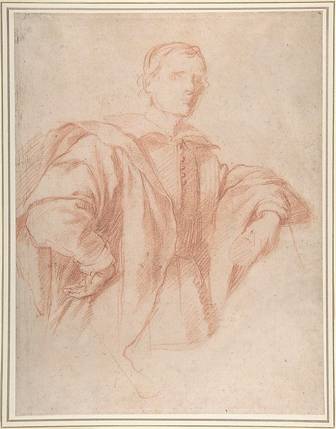 Study for a Portrait of a Man 17th cent-Guillaume Courtois, Poster Print Wall Art