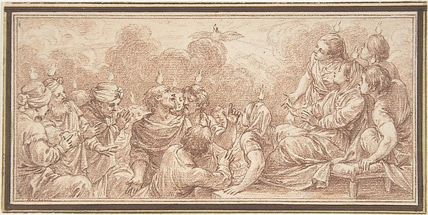 The Coming of the Holy Spirit at Pentecost-Charles Nicolas Coc, Poster Print Wall Art