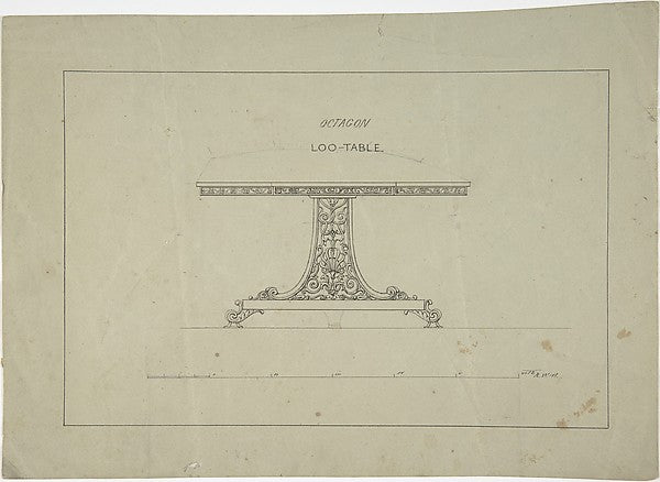 Design for Loo-Table 1835–1900-Robert William Hume , Poster Print