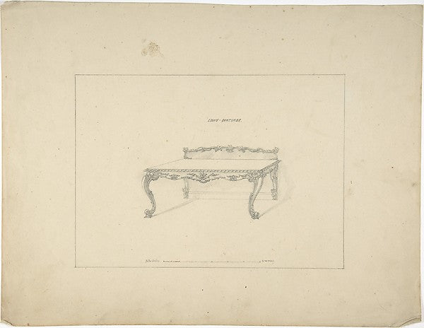 Design for a Sidetable Louis Quatorze Style 1835–1900-Robert , Poster Print