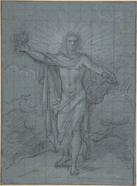 Standing Figure of Apollo-Antoine Coypel, Poster Print Wall Art