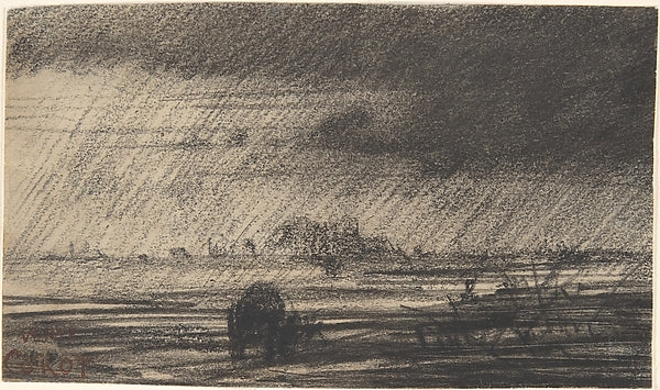 Landscape in a Storm c1860-Charles-François Daubigny, Poster Print Wall Art