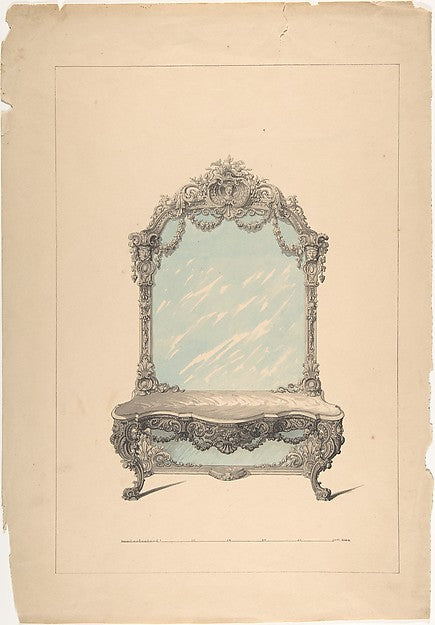 Design for Console Table 1850–1904-Robert William Hume ,16x12"(A3)Poster