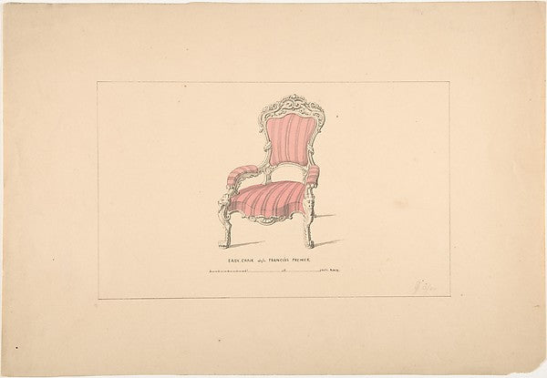 Design for Easy Chair François Premier Style 1835–1900-Robert, Poster Print