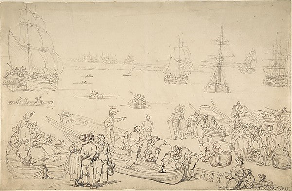 Seaport 1792-Thomas Rowlandson, Poster Print Wall Art