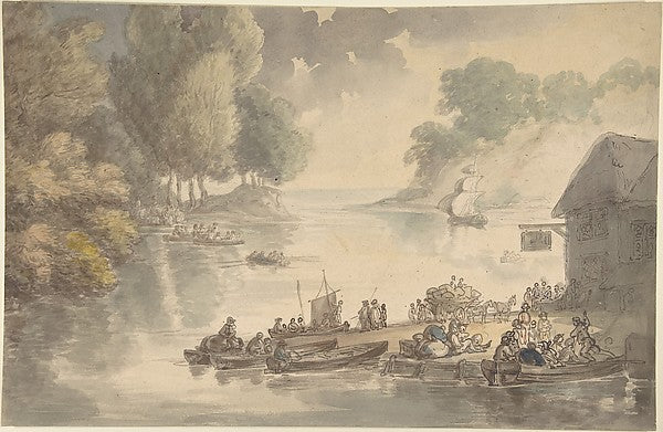 The Inn at the Ford 1775–1827-Thomas Rowlandson, Poster Print Wall Art