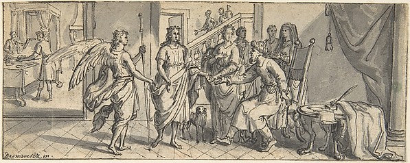 Abraham and the Angels n.d.-Attributed to J. Desmarets, Poster Print Wall Art