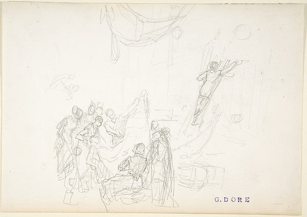 Sketch of a Draper's or Upholsterer's Shop-Gustave Doré, Poster Print