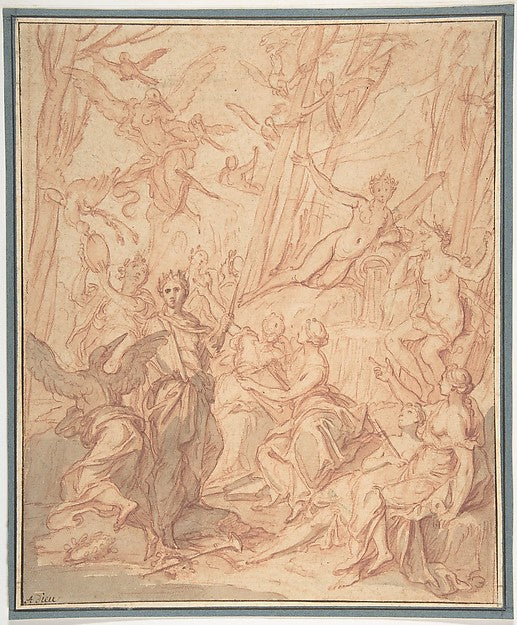 The Nine Pierides Transformed into Magpies after Their Unsucce, Poster Print Wall Art