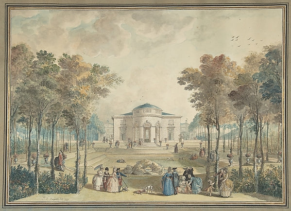 The Garden Façade of Bagatelle 1779-Jean Démosthène Dugourc, Poster Print Wall Art
