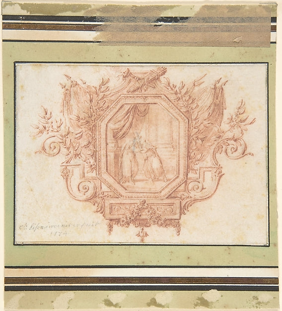 Study for a Tailpiece 1774-Charles Dominique Joseph Eisen,16x12"(A3) Poster
