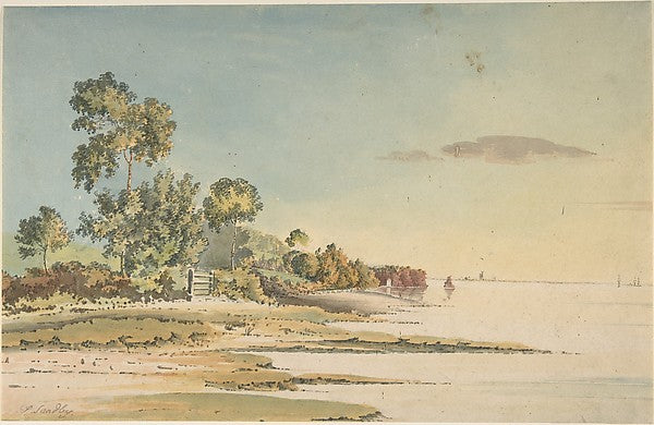 Landscape on a Bay 19th cent-Anonymous,British,19th cent, Poster Print Wall Art
