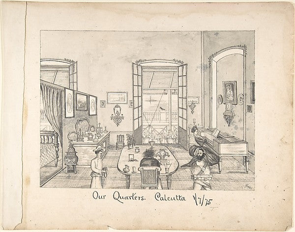 Our Quarters Calcutta 1875-Anonymous, British, 19th cent,16x12"(A3)Poster