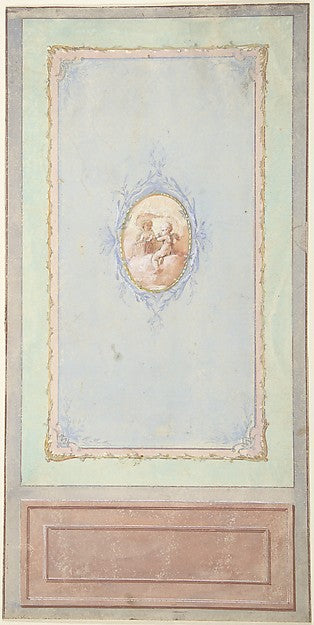 Wall Panel Design 19th cent-Anonymous, British, 19th cent, Poster Print Wall Art