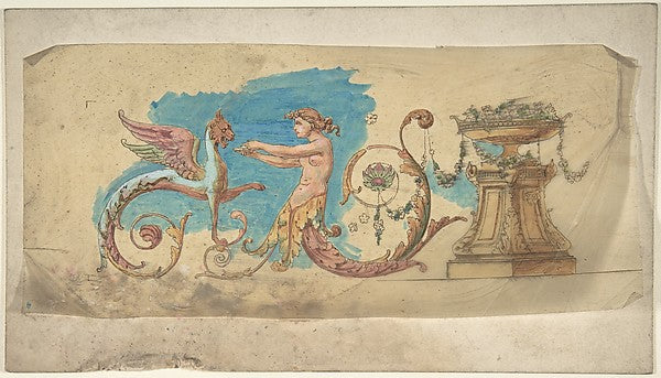 Grotesque Frieze 19th cent-Anonymous, British, 19th cent, Poster Print Wall Art