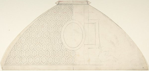Design for Domed Ornament 19th cent-Anonymous, British, 19th c, Poster Print Wall Art