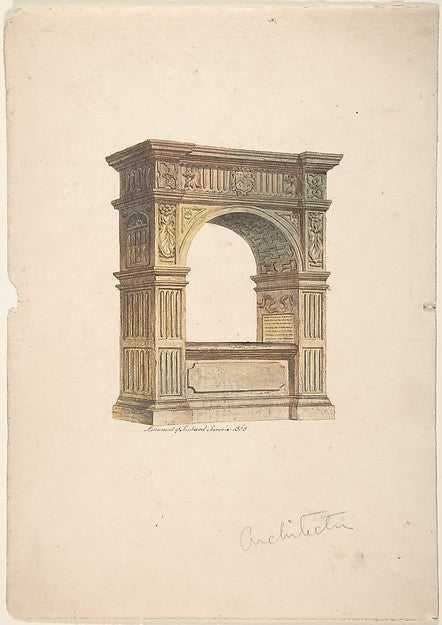 Monument of Richard Jervoice 1563 19th cent-Anonymous, Britis,16x12"(A3)Poster