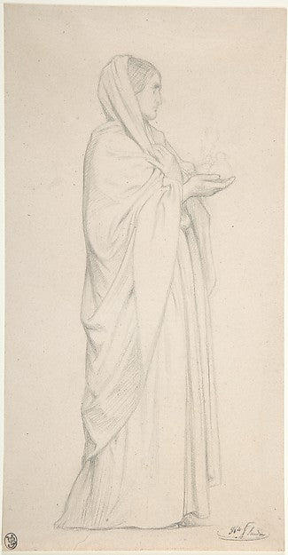 Standing Female Saint 19th cent,16x12"(A3) Poster