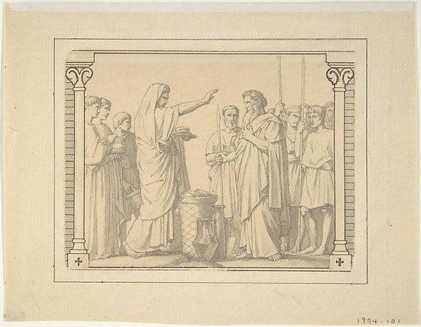 Melchizedek Presenting Abraham with Bread and Wine 1835–64-Hip,16x12"(A3) Poster