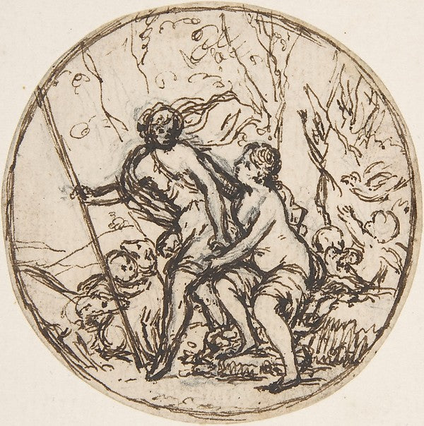 Design for a Box-lid 1699–1773-Hubert François Gravelot,16x12"(A3) Poster