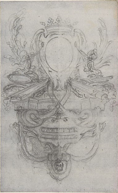 Design for the Headpiece of the "Gazette de France" 18th cent, Poster Print Wall Art