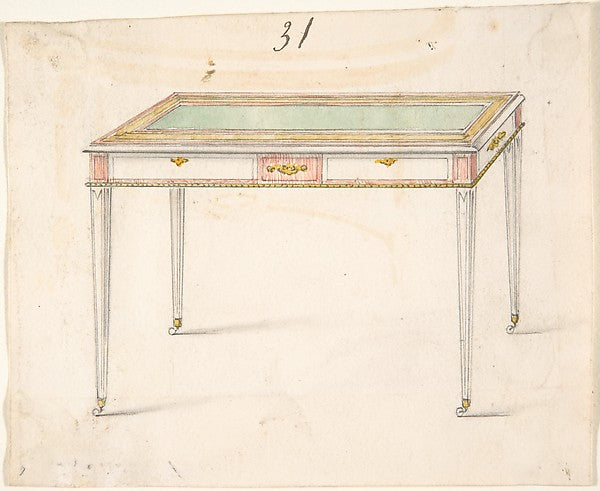 Table Design 19th cent-Anonymous, British, 19th cent, Poster Print Wall Art