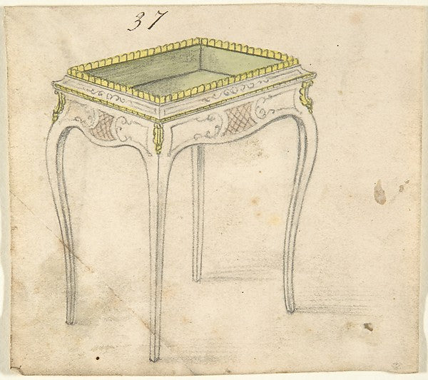 Design for a Small Hollow-topped Table 19th cent-Anonymous, Br, Poster Print Wall Art