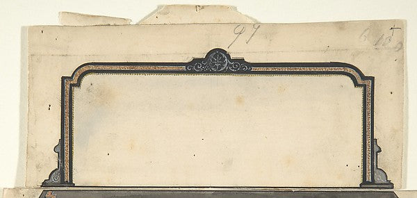 Design for a Mirror to go over a Cabinet 19th cent-Anonymous, ,16x12"(A3)Poster