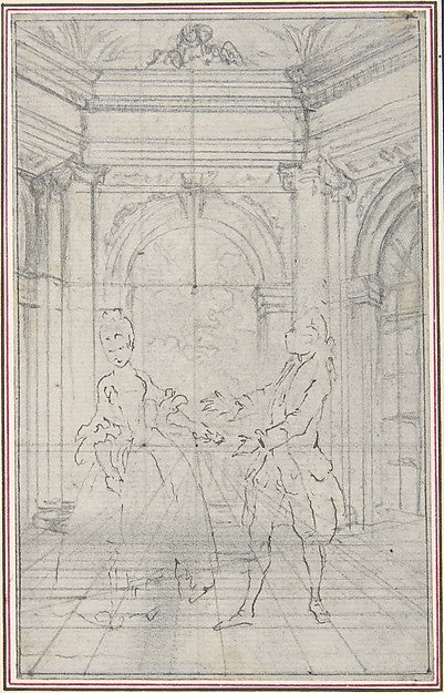 Design for a Scene in de Laujon's "L'Amoureux de quinze ans o,16x12"(A3) Poster