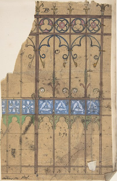 Design for a Church Gate c1880-Richardson Ellson & Co. , Poster Print Wall Art