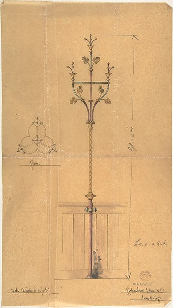 Design for Church Lights 1877-, Poster Print Wall Art