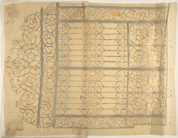 Wrought Iron Gate Design 1870–1900-Attributed to Richardson E, Poster Print Wall Art