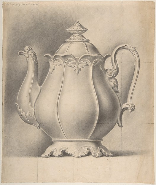 Design for a Tea Pot Removed from the Factory Record Book 1850, Poster Print