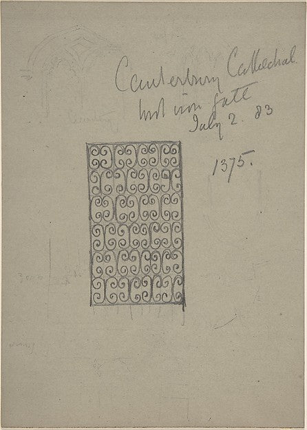Iron Gate Canterbury Cathedral 1883-Anonymous, British, 19th , Poster Print Wall Art