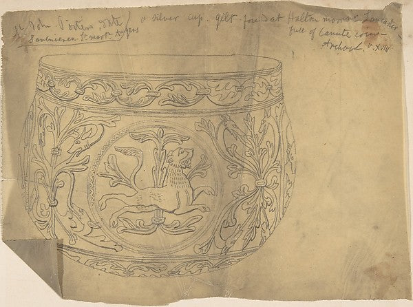 Medieval Silver Cup 1870–1900-Anonymous, British, 19th cent,16x12"(A3)Poster