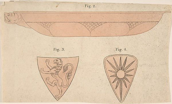 Shield Designs second half 19th cent-Anonymous, British, 19th ,16x12"(A3)Poster