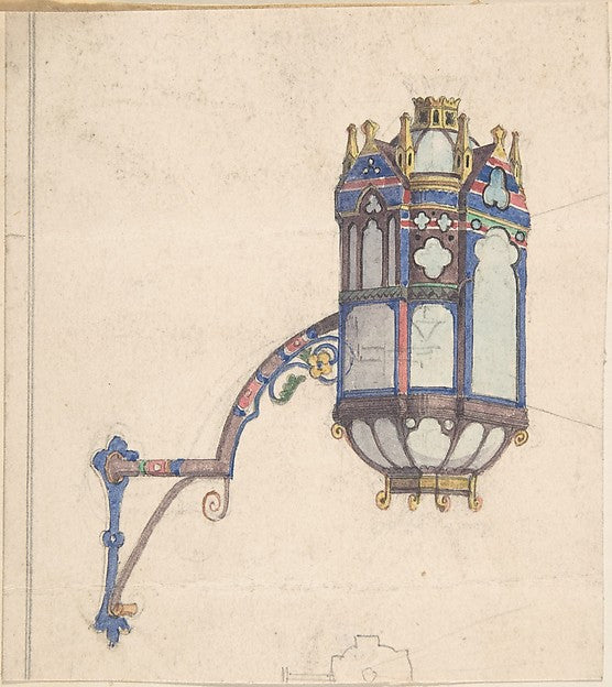 Church Wall Lantern Design 1870–1900-Attributed to Richardson , Poster Print Wall Art