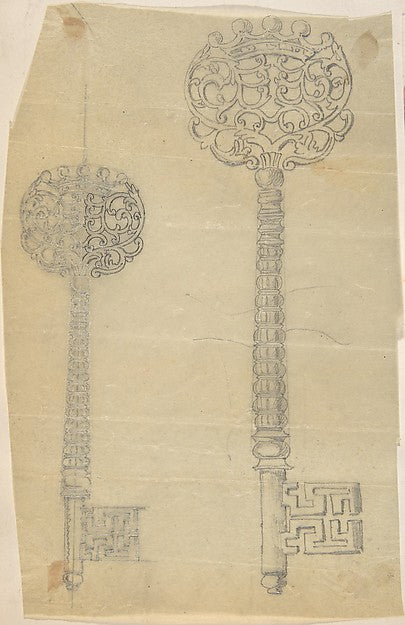 Keys second half 19th cent-Anonymous, British, 19th cent, Poster Print Wall Art