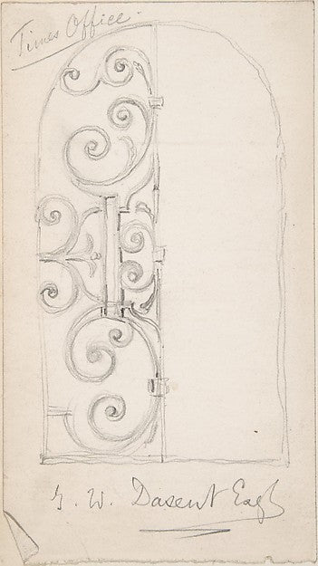 Ornamental Ironwork on a Window or Shutter c1880-Richardson El,16x12"(A3)Poster