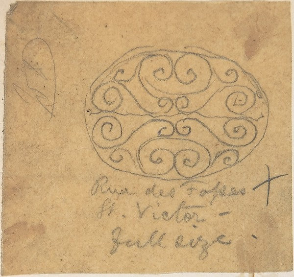 Metalwork Design from Rue des Fosses St. Victor c1880-Richard, Poster Print Wall Art