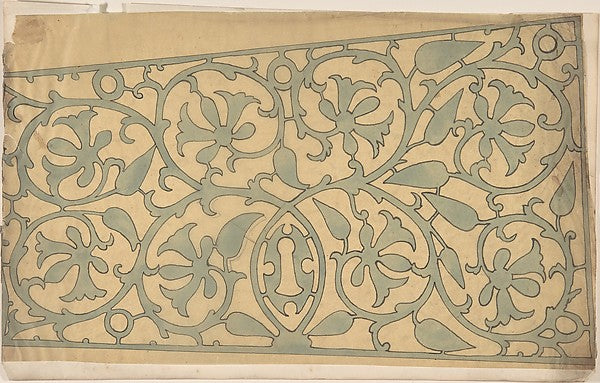 Panel of Ornament possibly Metalwork second half 19th cent-An,16x12"(A3)Poster