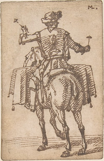 A Mounted Drummer from the Back 1670–1702-Marcellus Laroon the,16x12"(A3)Poster