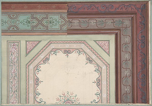 Ceiling design Castle Blayney second half 19th cent-Jules-Edm, Poster Print Wall Art