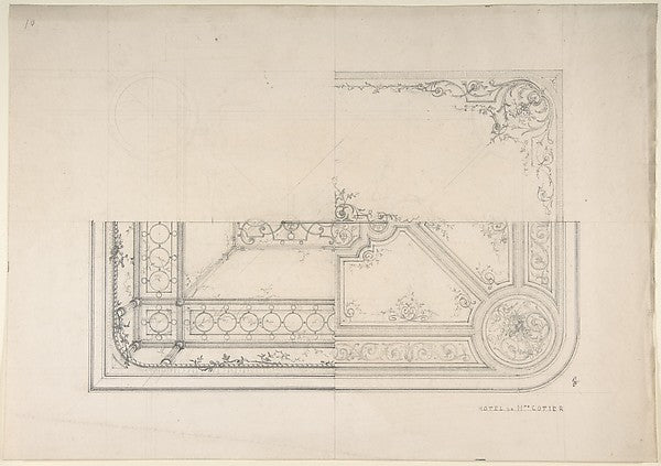Three Designs for Ceilings Hôtel Cottier c1879-Jules-Edmond-C, Poster Print Wall Art