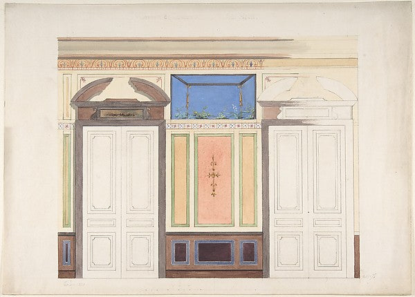 Design for Wall Elevation Hôtel Candamo 1873-Jules-Edmond-Cha, Poster Print Wall Art