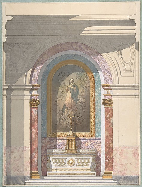 Design for Altar second half 19th cent-Jules-Edmond-Charles La, Poster Print Wall Art